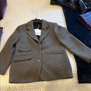 NWT Anine Bing Herringbone Wool Blazer Medium